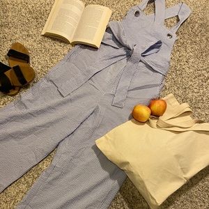 Latest Scoop seersucker overalls